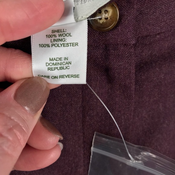 Orvis sz 14 plum purple wool trousers flat front - Picture 7 of 8